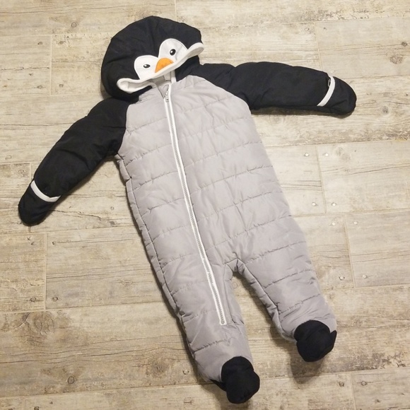 penguin snowsuit baby